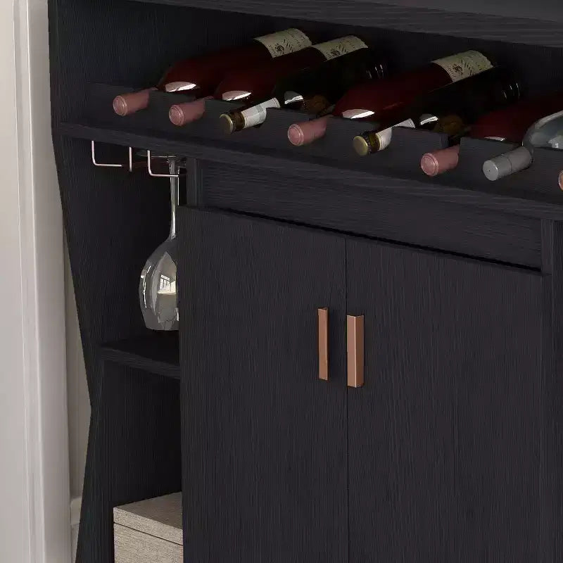 Veritte Contemporary Buffet Noir 9 bouteilles - miBasics