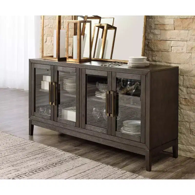 Burkhaus Dining Server Marron/Beige - Signature Design by Ashley