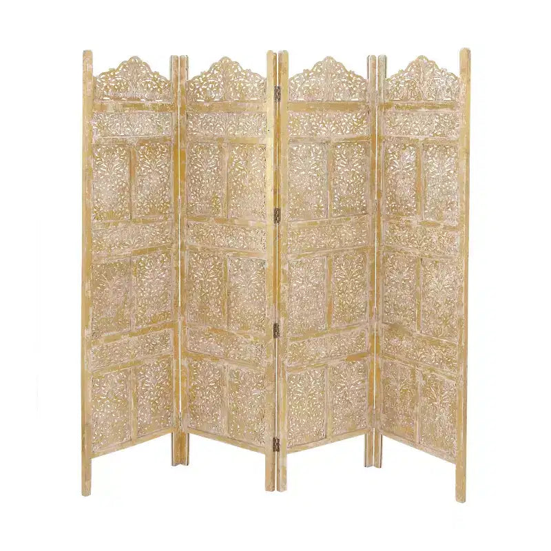 Paravento Intagliato Tradizionale Intricato Oro - Olivia & May