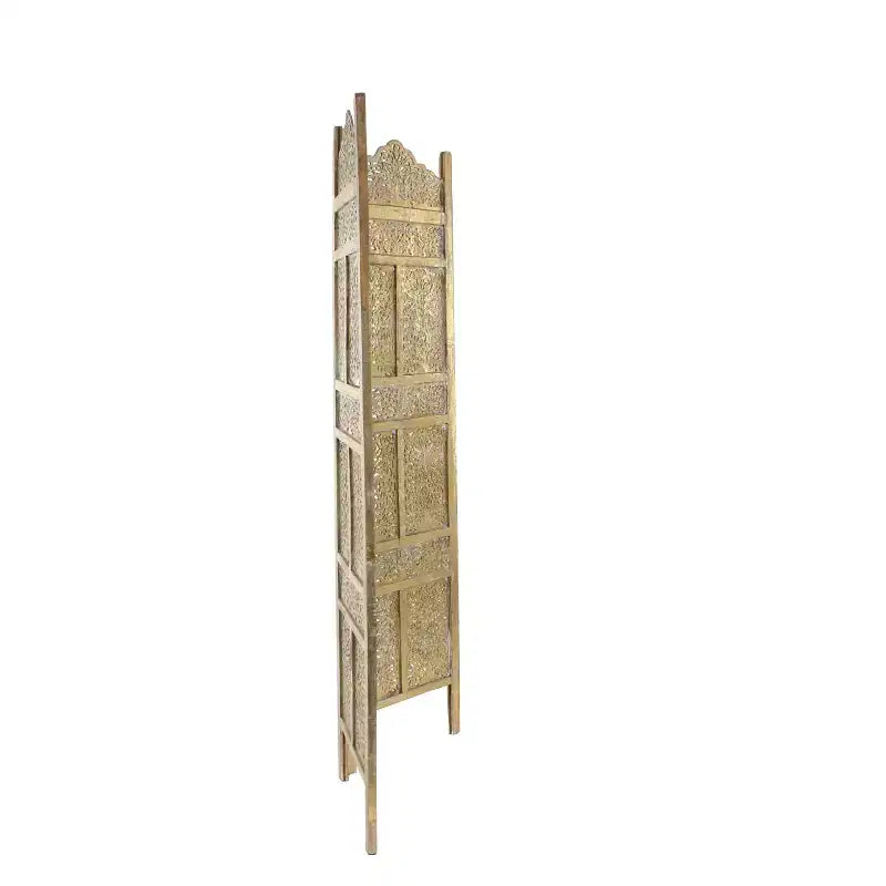 Paravento Intagliato Tradizionale Intricato Oro - Olivia & May