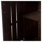 Baxton Studio Excel, buffet moderne et contemporain, meuble de rangement - Brun foncé : Étagères fixes, bois composite, meubles de cuisine
