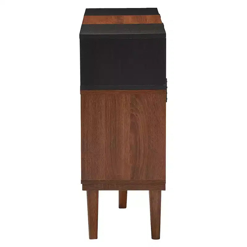Madia/Mobile Contenitore in Legno Moderno Retrò Anderson Stile Metà Secolo - Rovere/Espresso - Baxton Studio