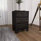 Mobile tradizionale in legno e finta pelle Marrone Scuro - Olivia & May