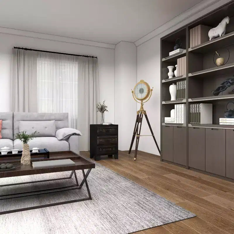 Mobile tradizionale in legno e finta pelle Marrone Scuro - Olivia & May