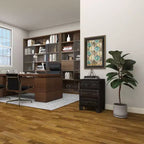 Mobile tradizionale in legno e finta pelle Marrone Scuro - Olivia & May