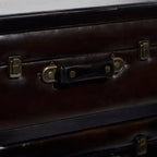 Mobile tradizionale in legno e finta pelle Marrone Scuro - Olivia & May