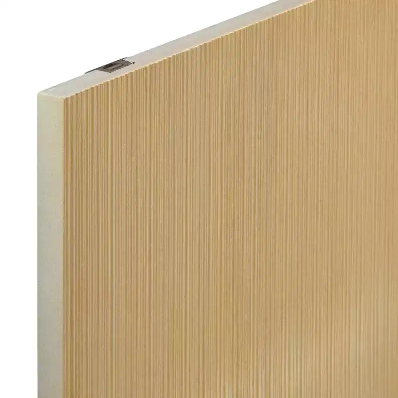 Lifestorey Madia Flory con Ante Scorrevoli Noce: Credenza Soggiorno Stile Mid-Century Moderno, Ripiani Regolabili