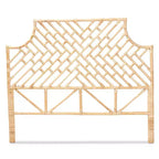 Testiera Queen Jayliah Rattan Naturale/Marrone: Stile Bohémien, Autoportante, Nessun Montaggio Richiesto