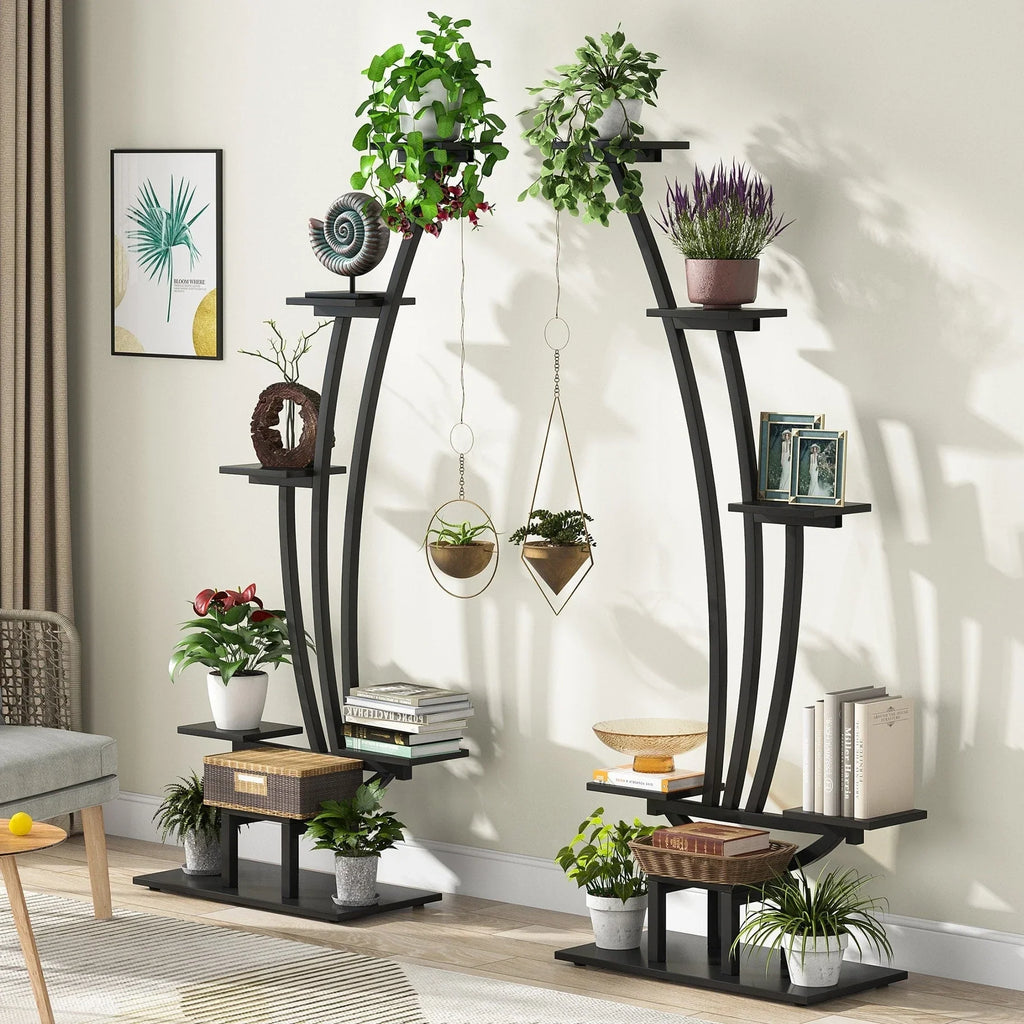 Fioriera Verticale per Piante da Interno a 6 Livelli per Giardino - Set da 2 Pezzi