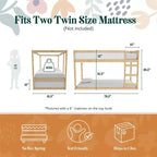 Lettino trasformabile 3 in 1 per bambini Max & Finn Saffiano, naturale/bianco