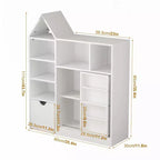 Organizer per bambini, Organizzatore per giocattoli e libri con 8 scomparti e cassetti estraibili - Ideale per sale giochi e camerette