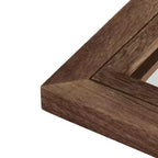 Miroir mural pleine longueur, design cintrée à grille en bois massif, ouvrable, sans support