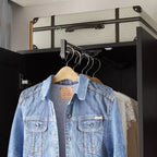 Armoire 2 portes avec miroir, tringle à vêtements et 2 tiroirs
