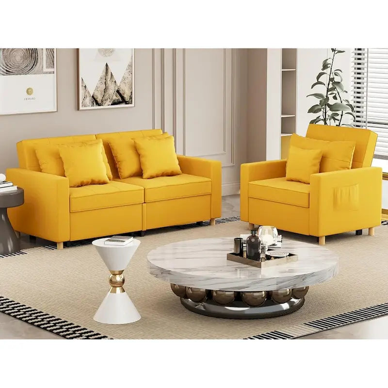 AECOJOY Divano Letto 3 in 1, Letto Singolo Convertibile