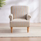 Fauteuil d'appoint avec accoudoirs roulés - Lot de 2 - Bleu/Gris/Marron