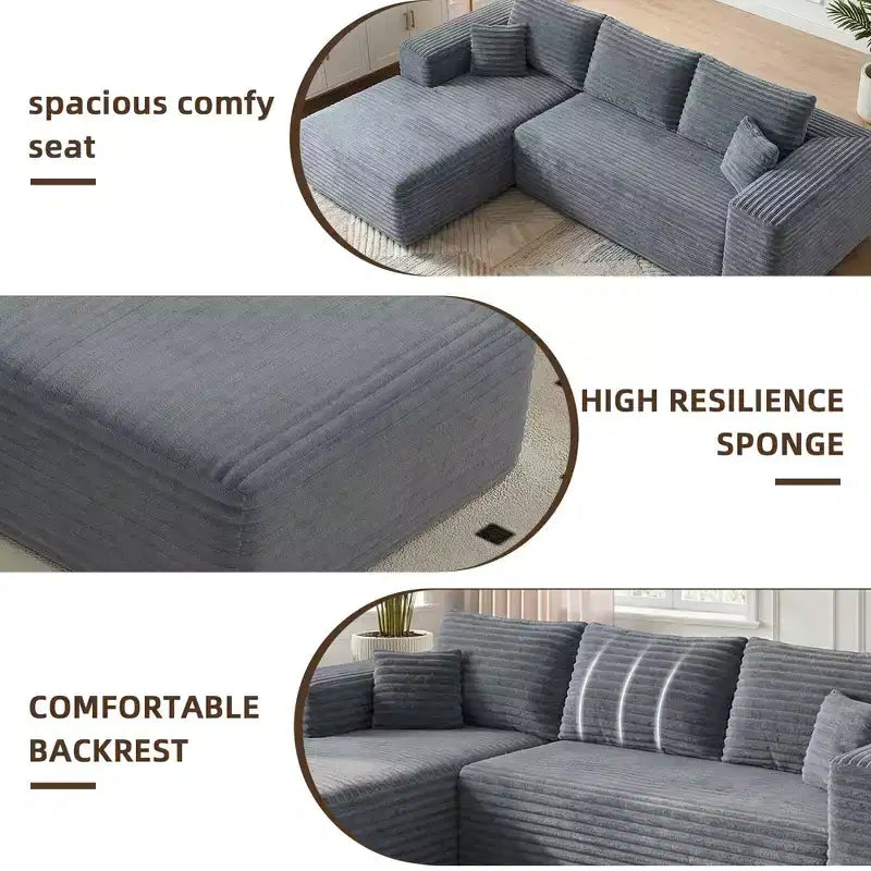 MAYEERTY 106 Divano Letto a Compressione in Velluto a Coste Larghe, Divano Letto Convertibile per Soggiorno Camera degli Ospiti