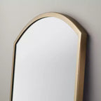Specchio da terra in metallo rettangolare 19x64 ad arco, ottone