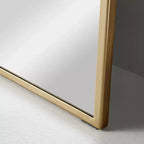 Specchio da terra in metallo rettangolare 19x64 ad arco, ottone