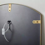 Specchio da terra in metallo rettangolare 19x64 ad arco, ottone