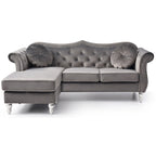Divano Hollywood Velvet con Chaise Longue Reversibile