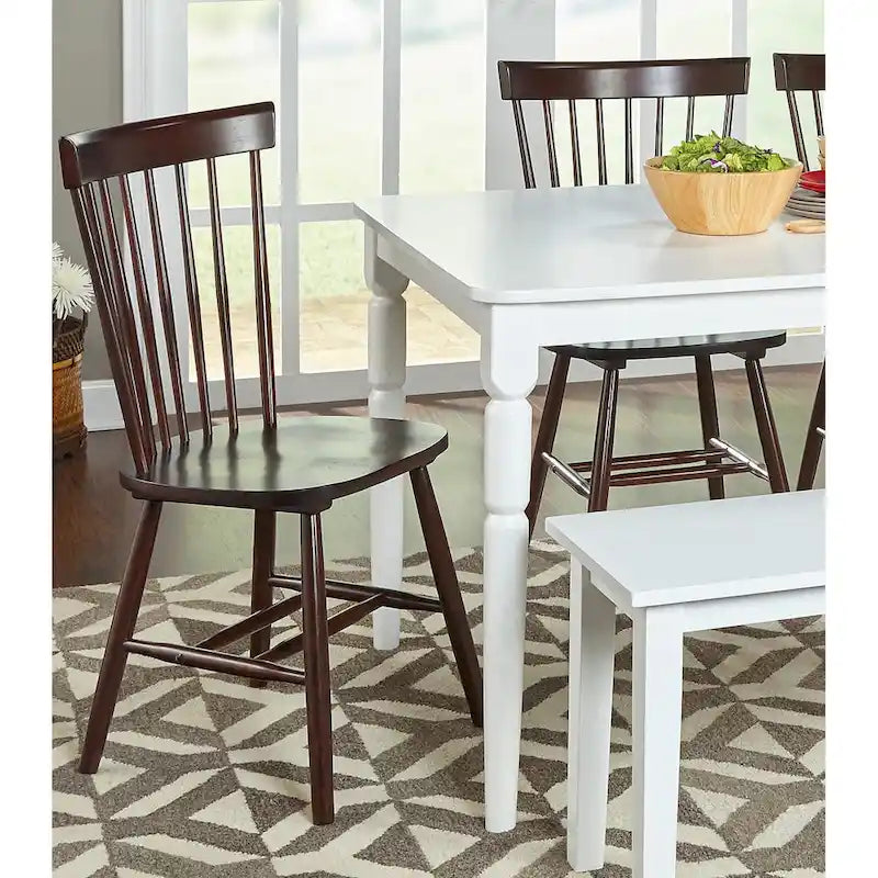 Chaises de salle à manger à barreaux en bois massif Venice Simple Living (Lot de 2)