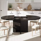 Tavolo da pranzo rotondo allungabile da 43,3''-59'' per 4-8 persone, moderno tavolo da pranzo ovale da cucina con prolunghe rimovibili, tavolo da pranzo per sala da pranzo, cucina