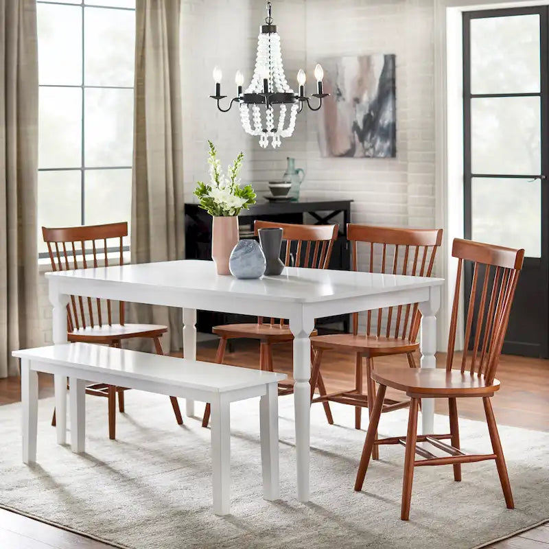 Chaises de salle à manger à barreaux en bois massif Venice Simple Living (Lot de 2)