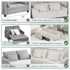 AECOJOY Divano Letto 3 in 1, Letto Singolo Convertibile