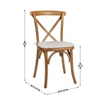 Sedia impilabile in legno con schienale a croce e cuscino serie HERCULES Flash Furniture
