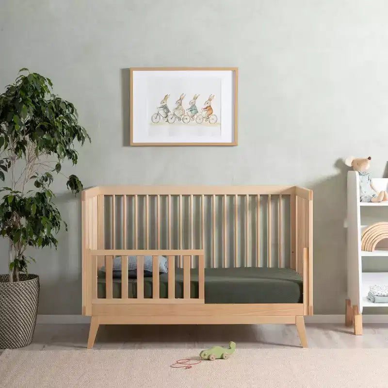 Culla Convertibile 3-in-1, in Solido Legno di Faggio Europeo, Certificata GREENGUARD Gold, Fabbricata in Italia