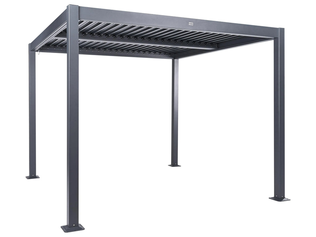 Gazebo Metallo 296 cm x 296 cm Nero