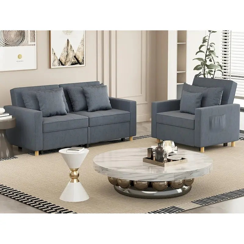 AECOJOY Divano Letto 3 in 1, Letto Singolo Convertibile