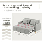 AECOJOY Divano Letto 3 in 1, Letto Singolo Convertibile