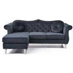 Divano Hollywood Velvet con Chaise Longue Reversibile