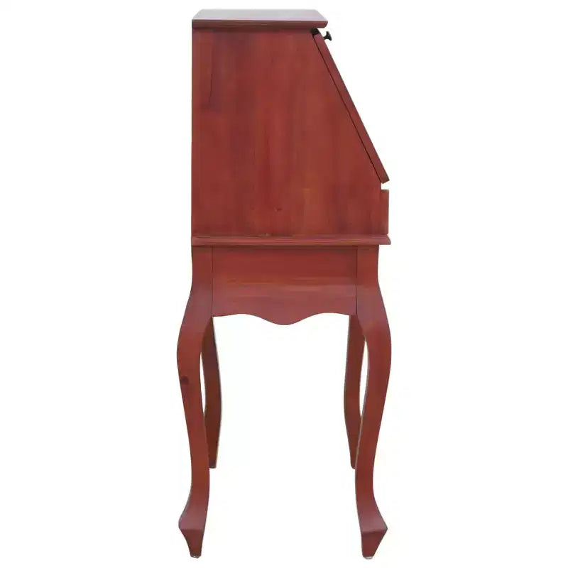 Scrittoio Segretario Marrone Legno massello di mogano 78 x 42 x 103 cm