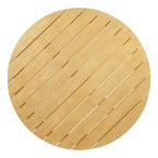 ModernLuxe Set da pranzo rotondo da esterno a 5 pezzi in legno di acacia, tavolo da 47" con 4 sedie a barilotto imbottite per giardino/patio/cortile