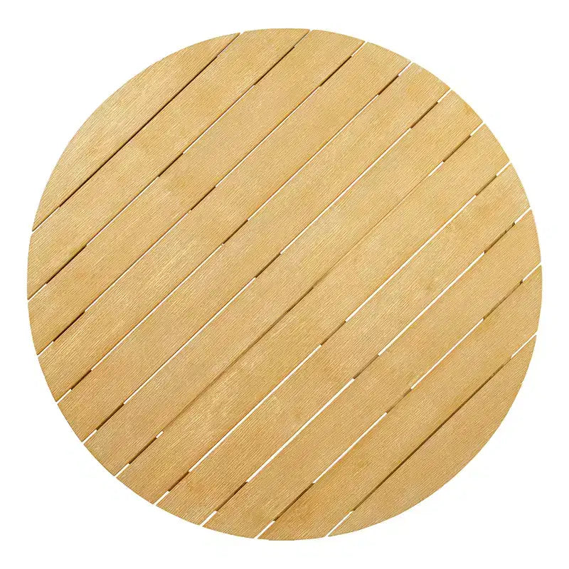 ModernLuxe Set da pranzo rotondo da esterno a 5 pezzi in legno di acacia, tavolo da 47" con 4 sedie a barilotto imbottite per giardino/patio/cortile