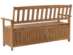 Banc de jardin 160 cm avec coffre Bois d'acacia Marron