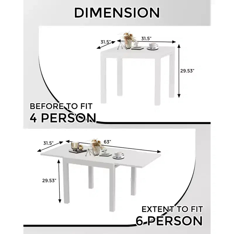 Tavolo da pranzo allungabile per esterni in alluminio effetto legno – Rettangolare, resistente alla ruggine, 6 posti