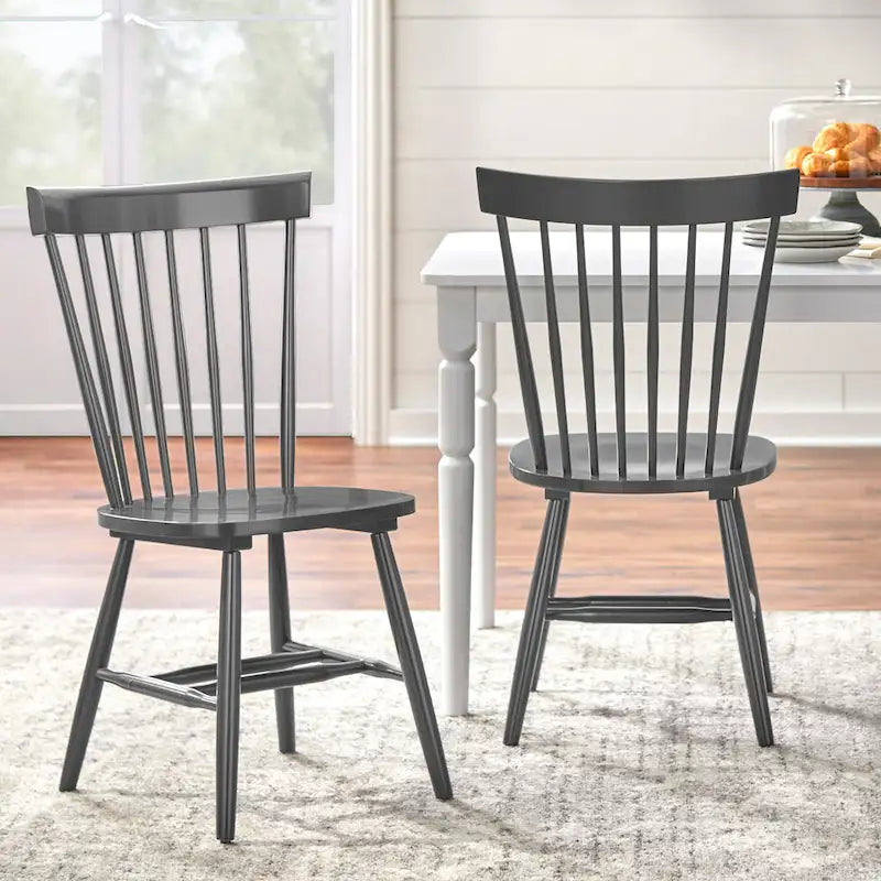 Chaises de salle à manger à barreaux en bois massif Venice Simple Living (Lot de 2)