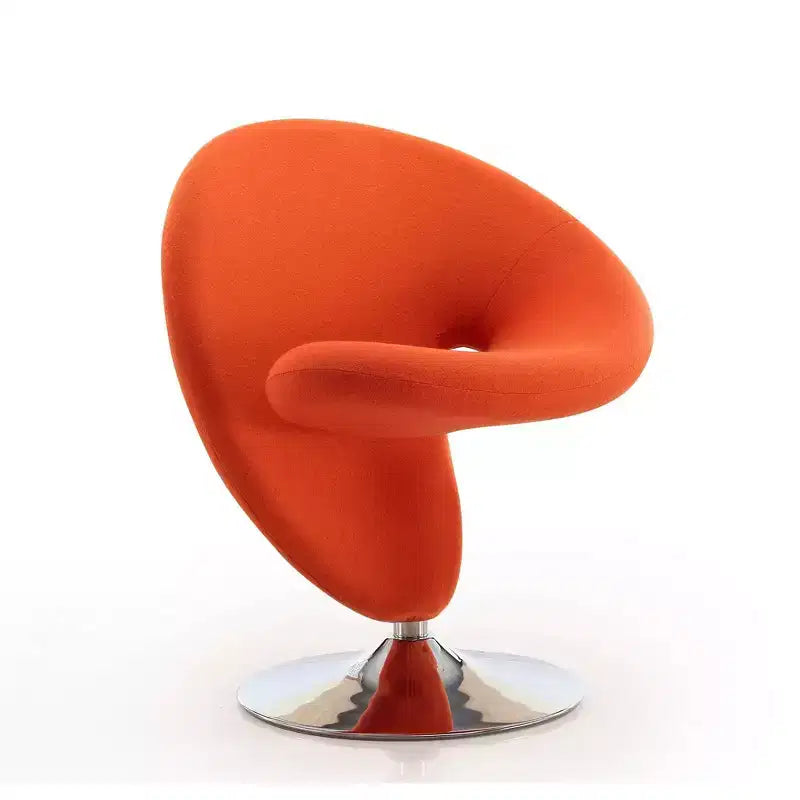 Set di 2 Poltrone Girevoli "Curl" in Misto Lana - Manhattan Comfort