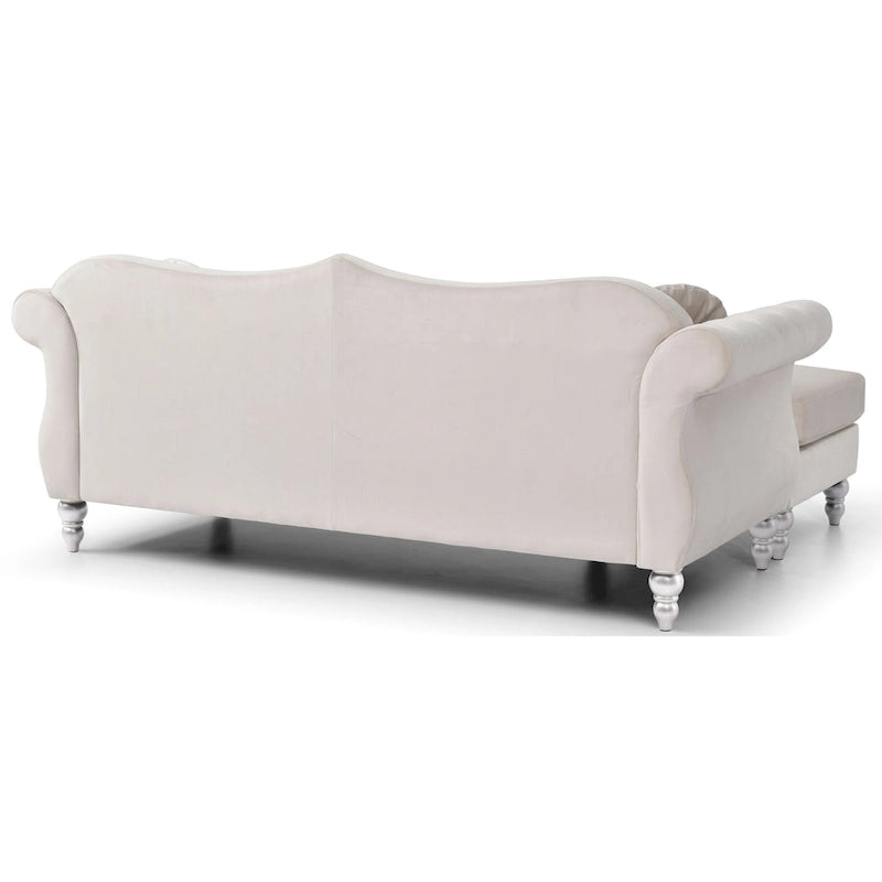 Divano Hollywood Velvet con Chaise Longue Reversibile