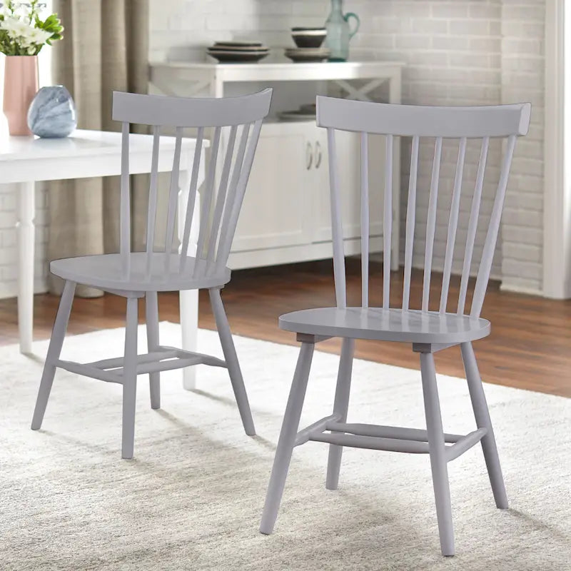 Chaises de salle à manger à barreaux en bois massif Venice Simple Living (Lot de 2)