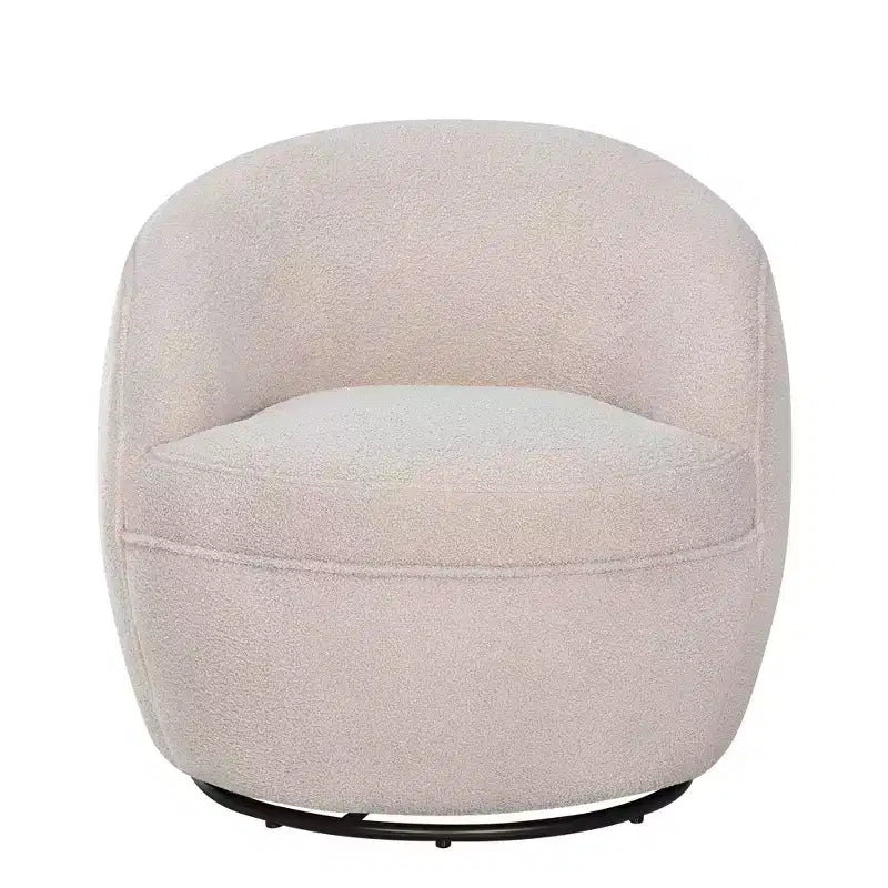 Poltrona a botte girevole Roundhill Furniture Galleria 360 in finta pelliccia di montone