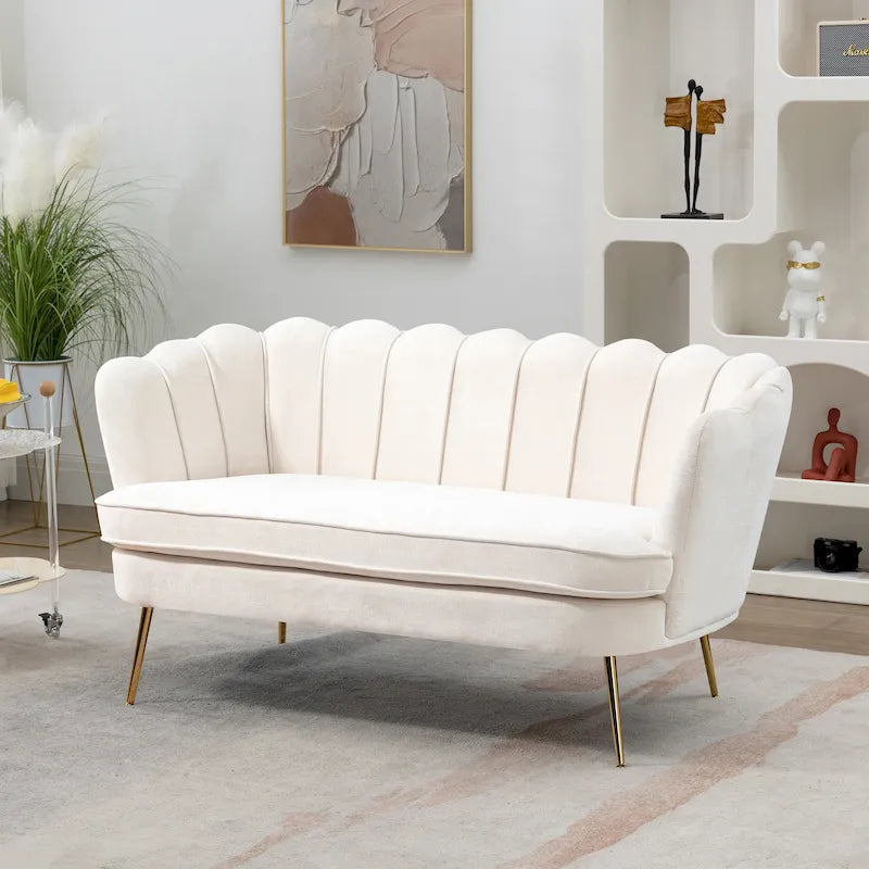 Divanetto Imbottito Stile Mid-Century Modern 59W
