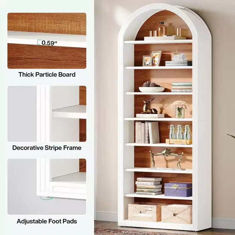 Lantine 78.74 Libreria, Scaffale Espositivo ad Arco in Legno