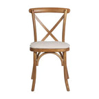 Sedia impilabile in legno con schienale a croce e cuscino serie HERCULES Flash Furniture