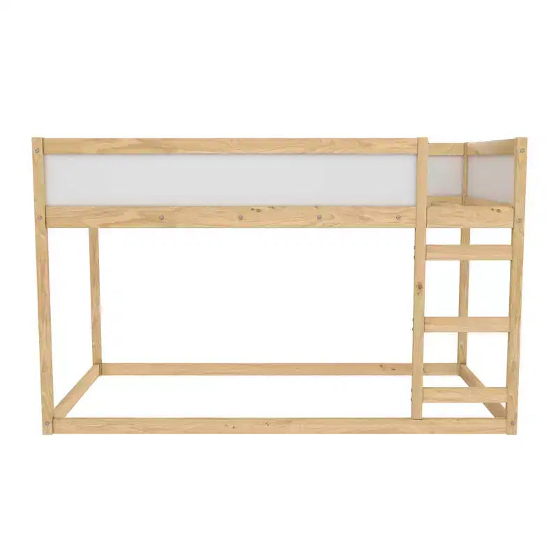 Lettino trasformabile 3 in 1 per bambini Max & Finn Saffiano, naturale/bianco