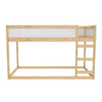 Lettino trasformabile 3 in 1 per bambini Max & Finn Saffiano, naturale/bianco