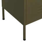 Armadietto portaoggetti in acciaio verde oliva 80 x 35 x 101,5 cm